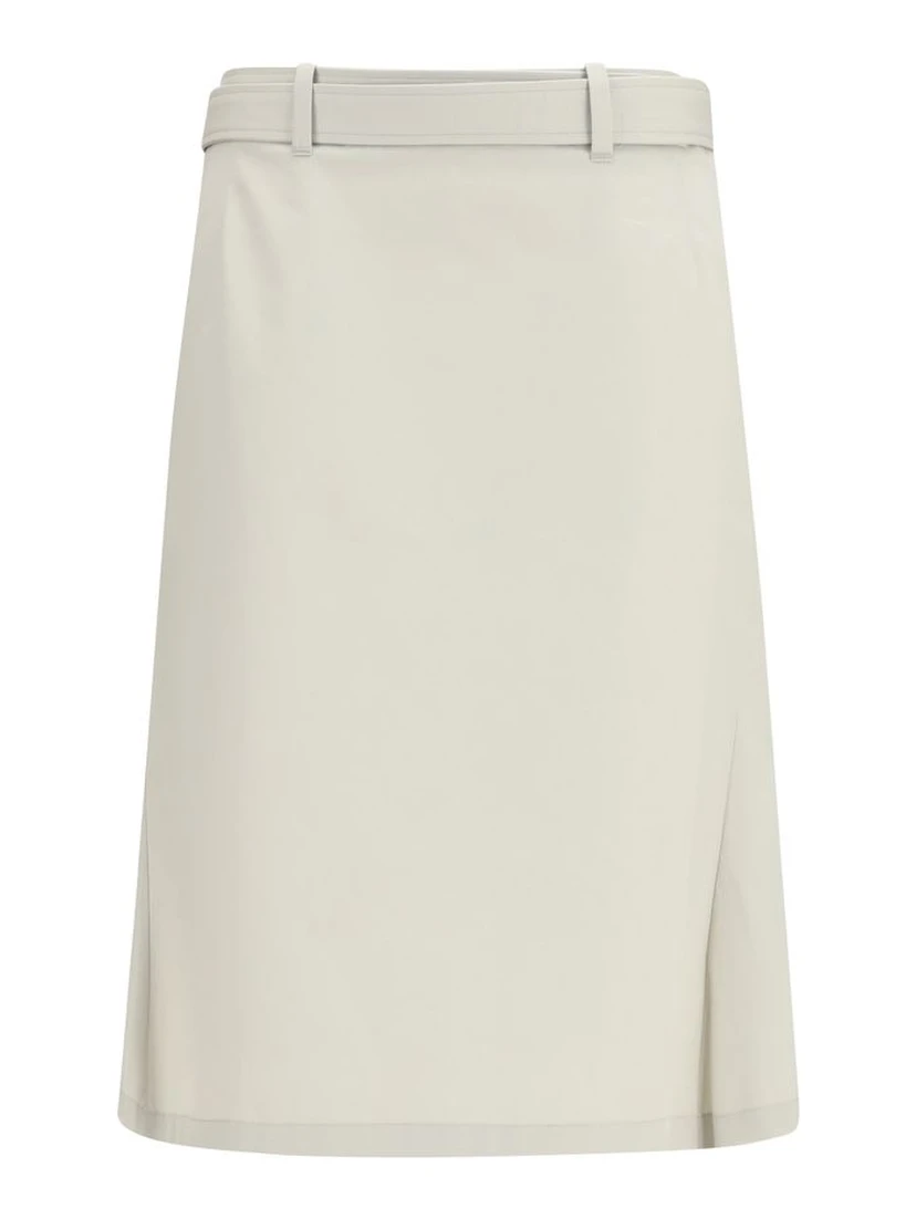 Gray Cotton Long Skirt
