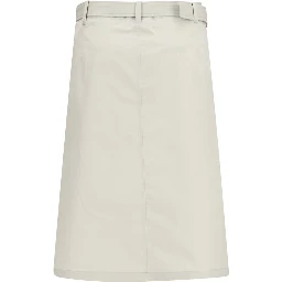 Gray Cotton Long Skirt