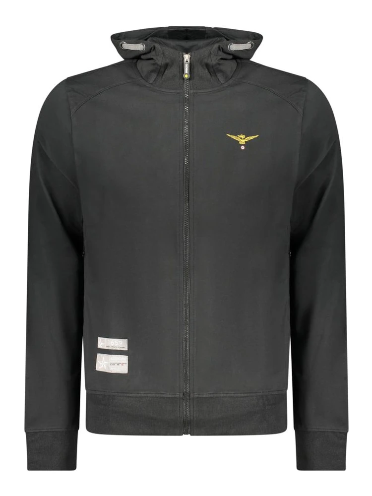 Black Cotton Men's Sweatshirt