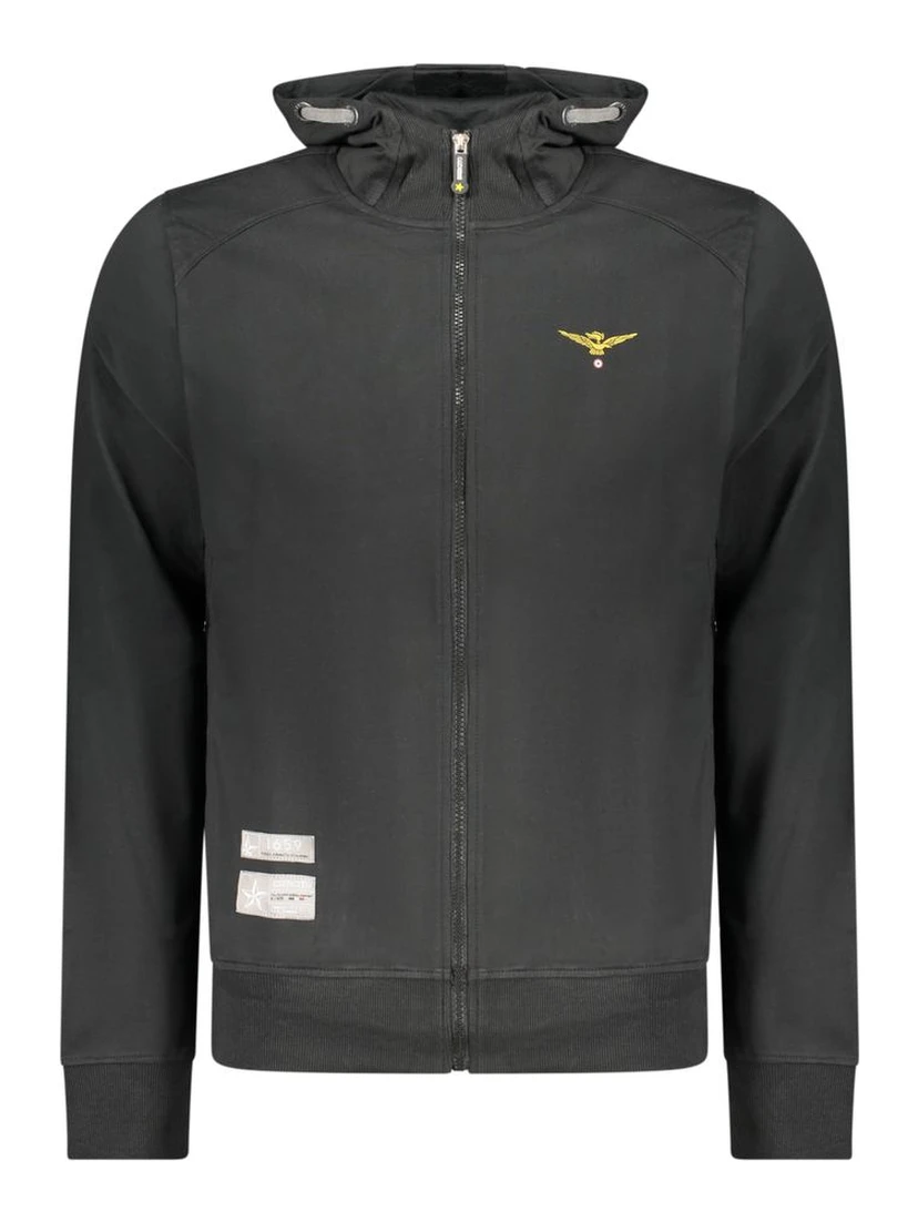 Black Cotton Men's Sweatshirt