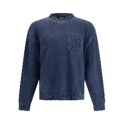 Blue Polyester Sweatshirt