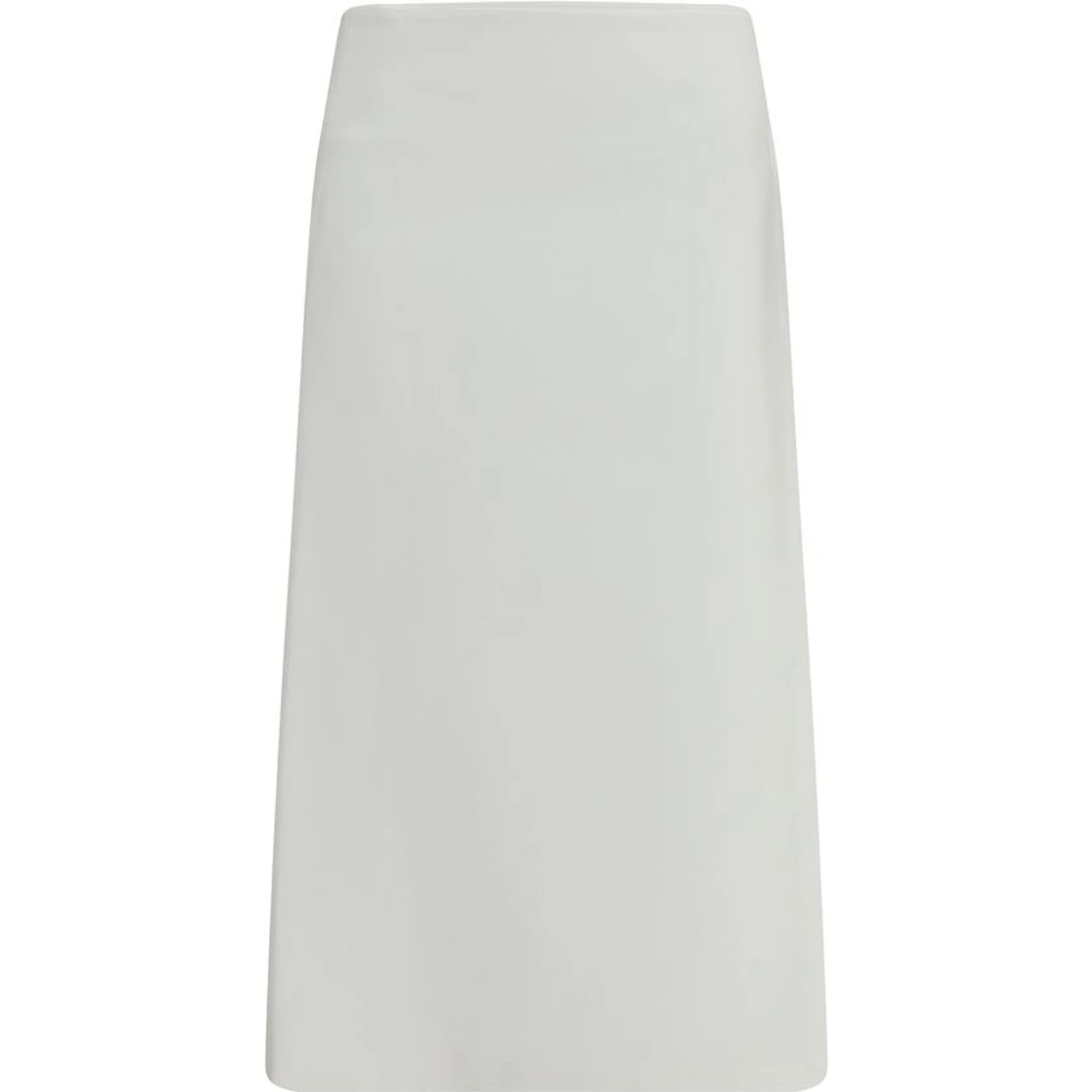 White Cotton Midi Skirt