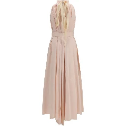 Multicolor Polyester Long Dress