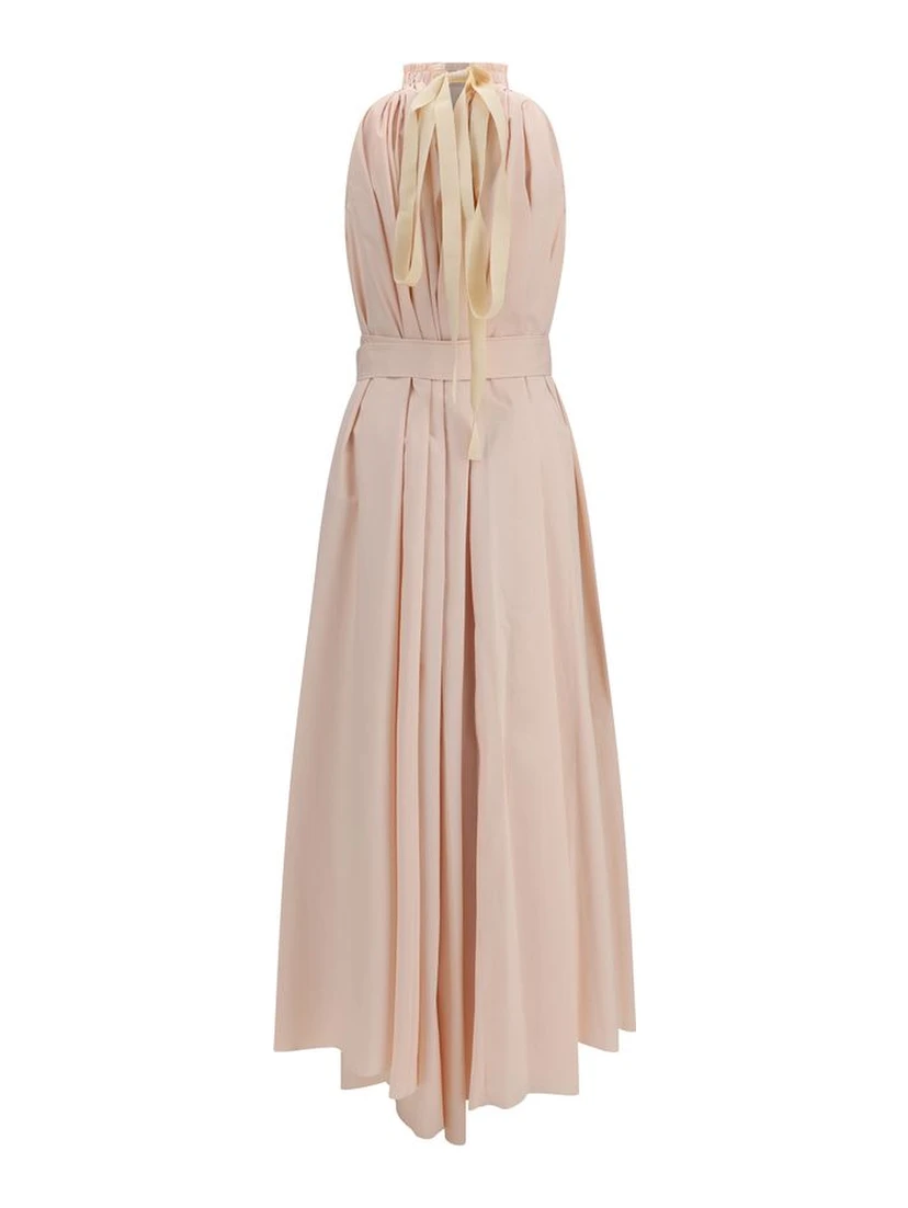 Multicolor Polyester Long Dress