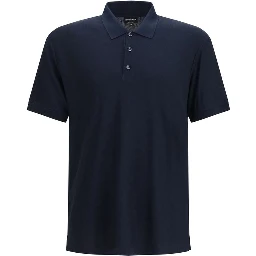 Blue Viscose Polo Shirt