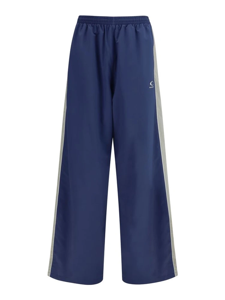 Blue Polyester Joggers (Workout Pants)