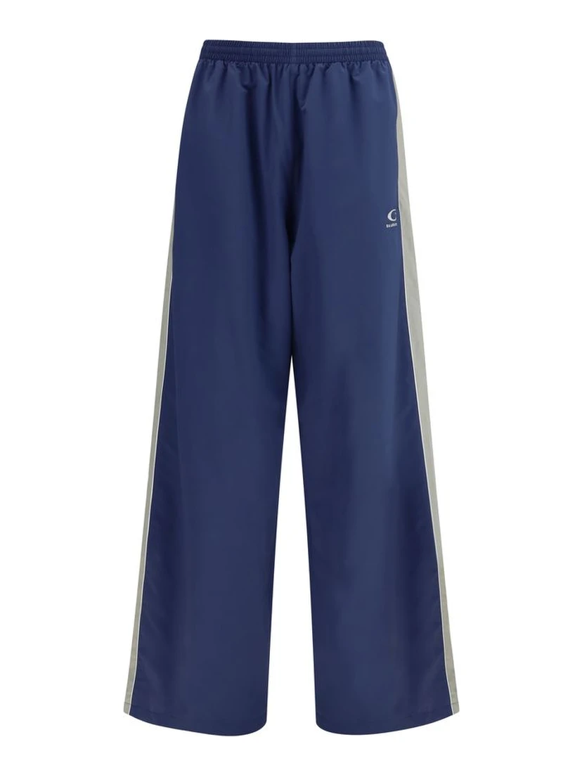 Blue Polyester Joggers (Workout Pants)