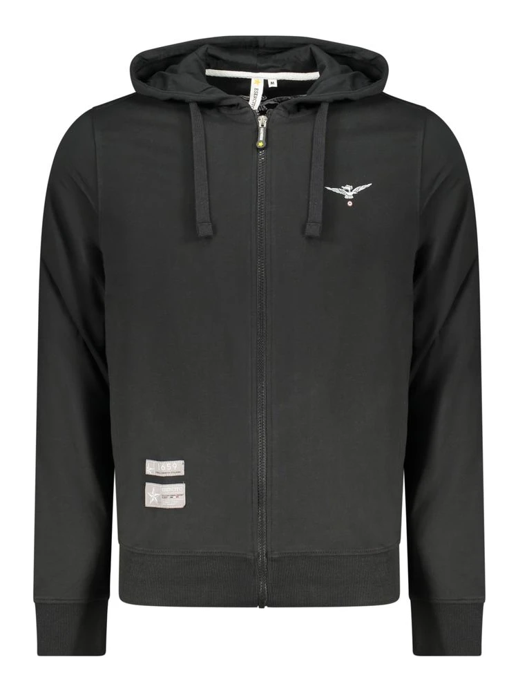 Black Cotton Men's Sweatshirt