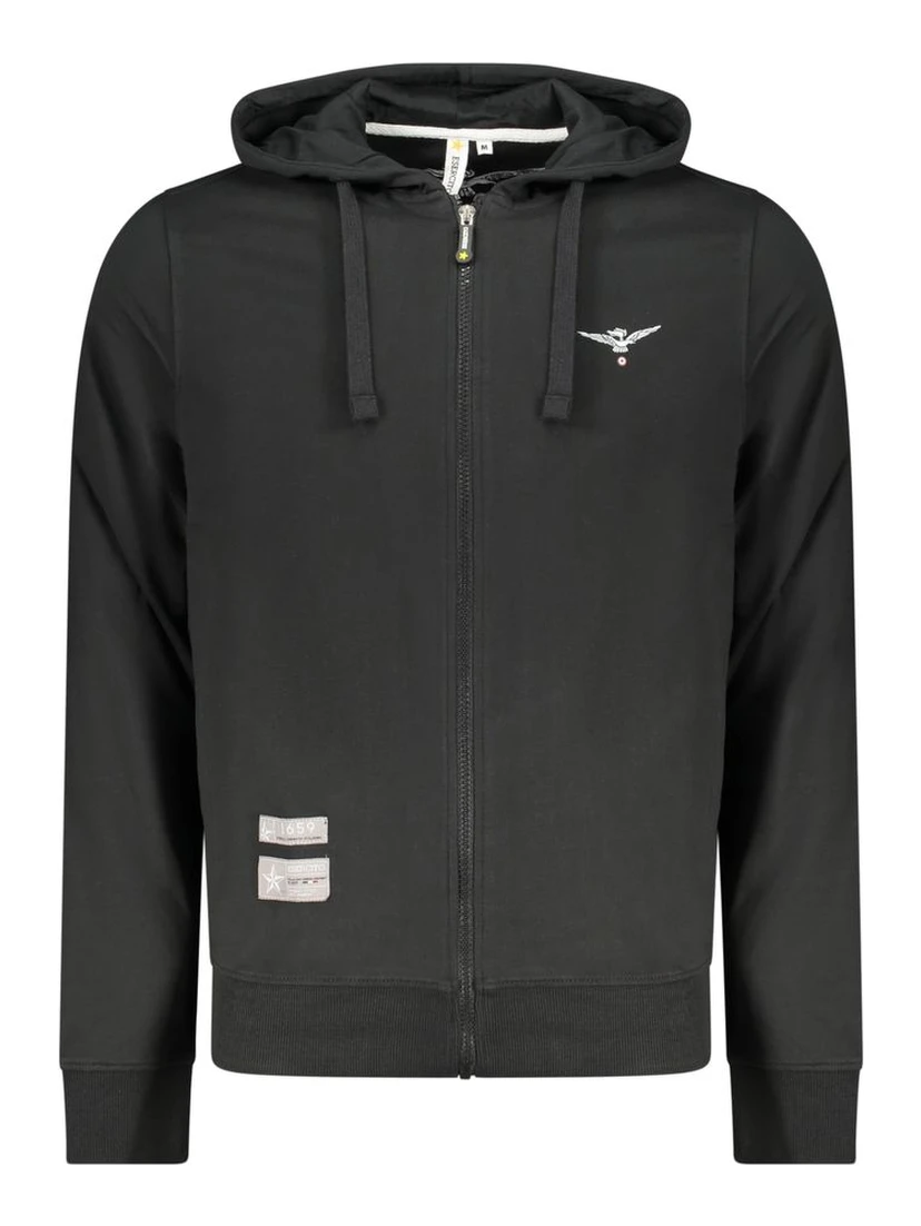 Black Cotton Men's Sweatshirt