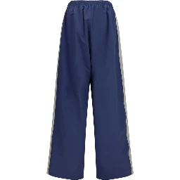 Blue Polyester Joggers (Workout Pants)