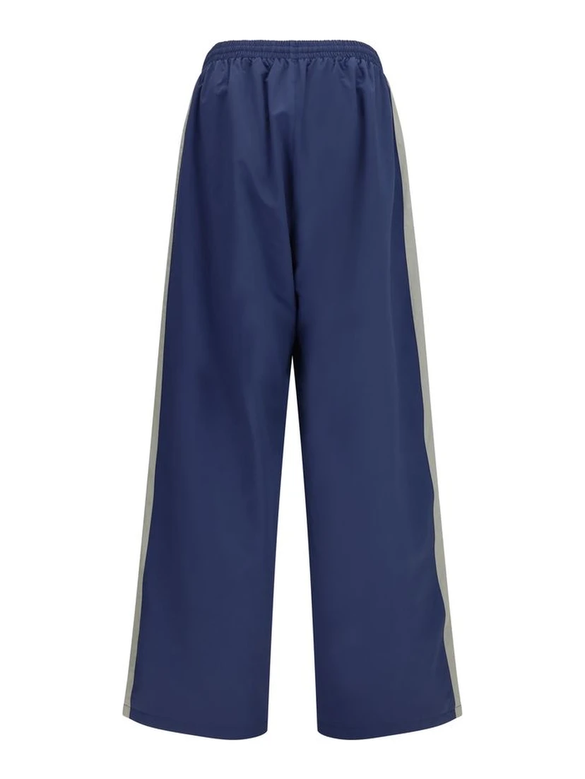 Blue Polyester Joggers (Workout Pants)