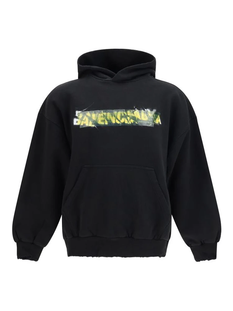 Black Cotton Sweatshirt