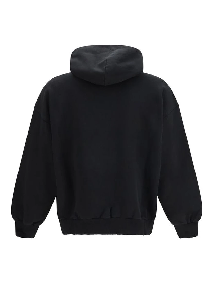 Black Cotton Sweatshirt