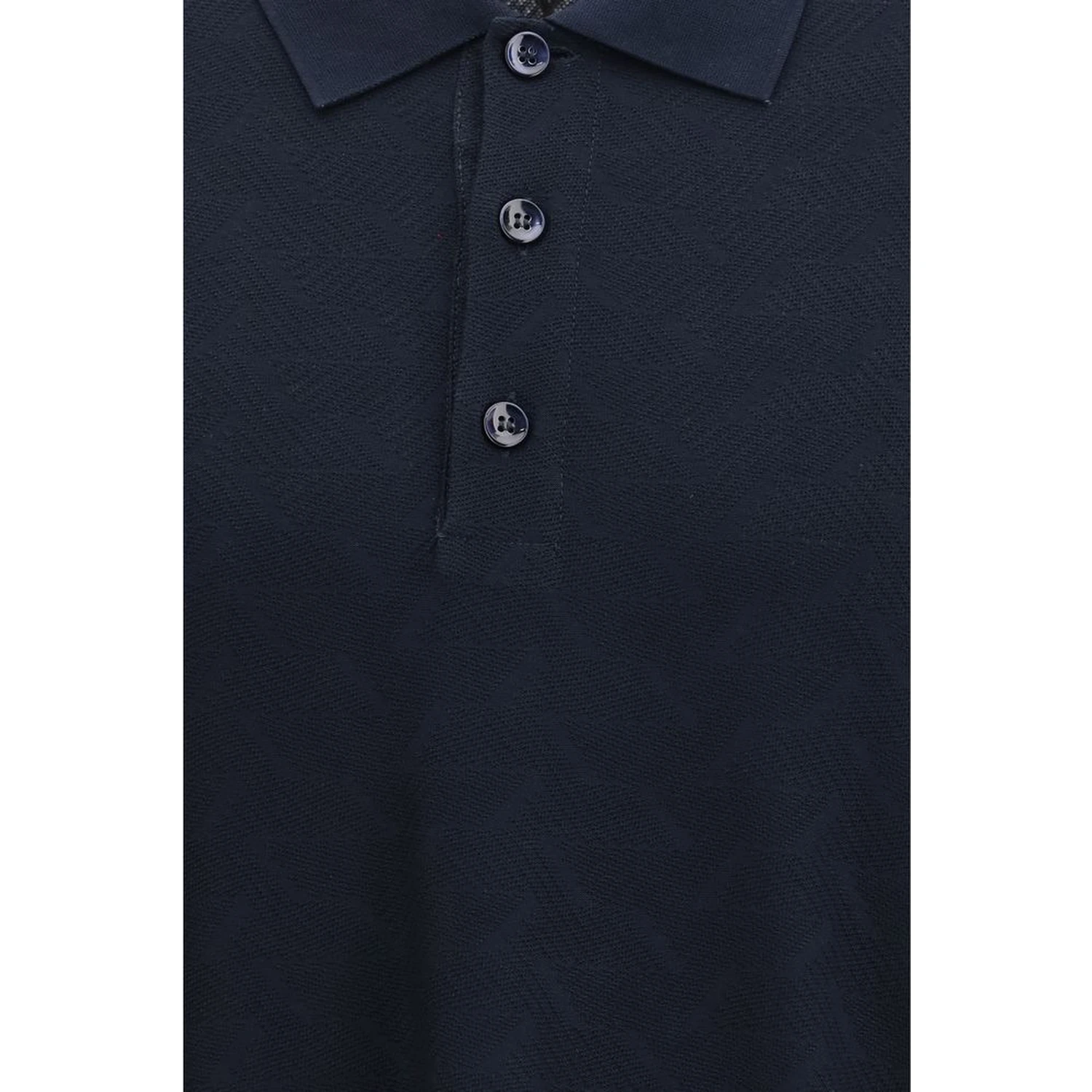 Blue Viscose Polo Shirt