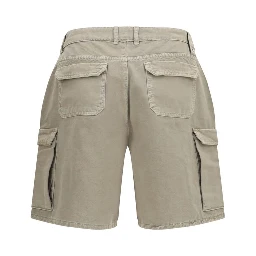 Beige Cotton Bermuda Shorts