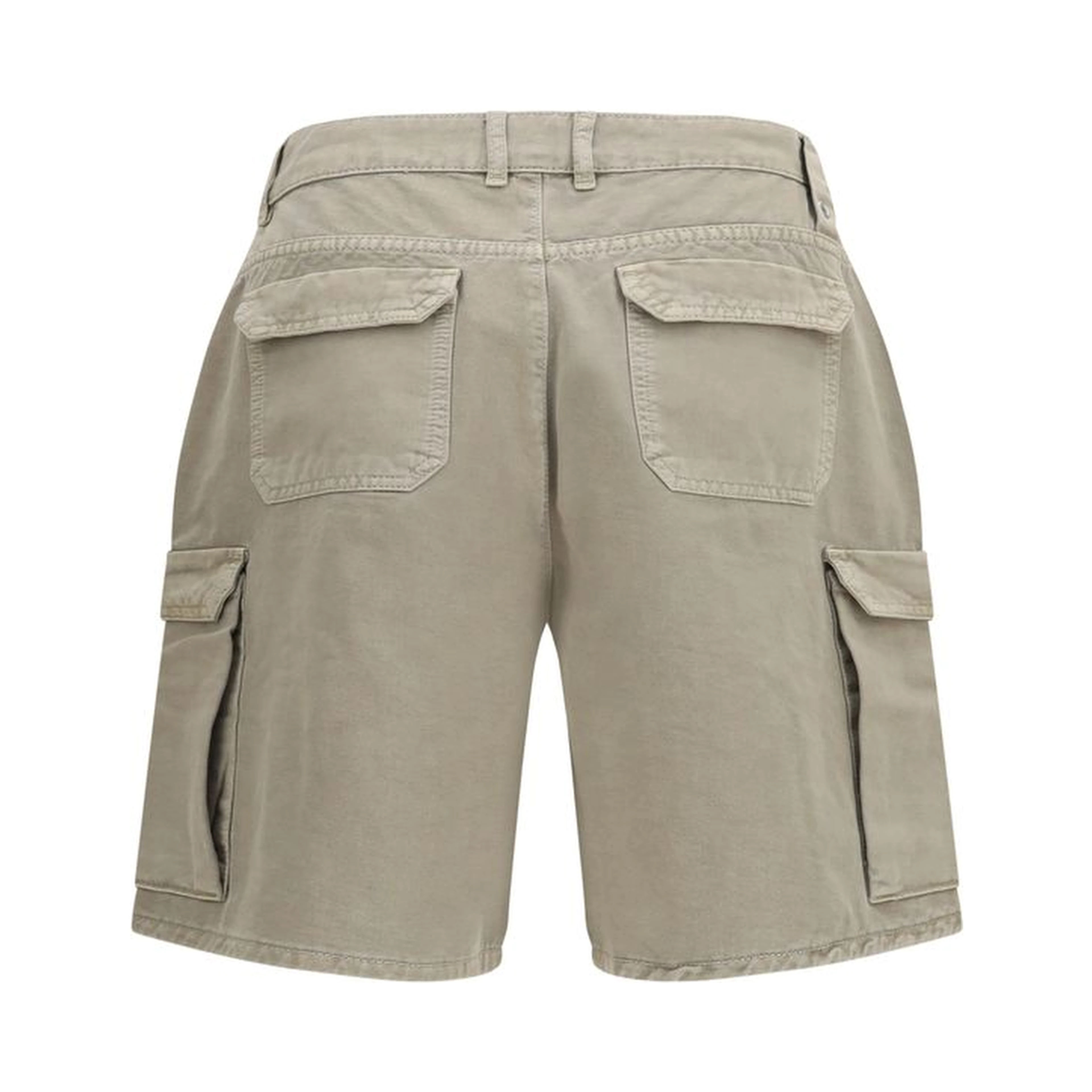 Beige Cotton Bermuda Shorts