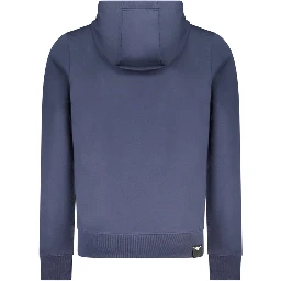 Blue Cotton Men Sweatshirt