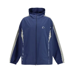 Blue Polyester Shell Jacket