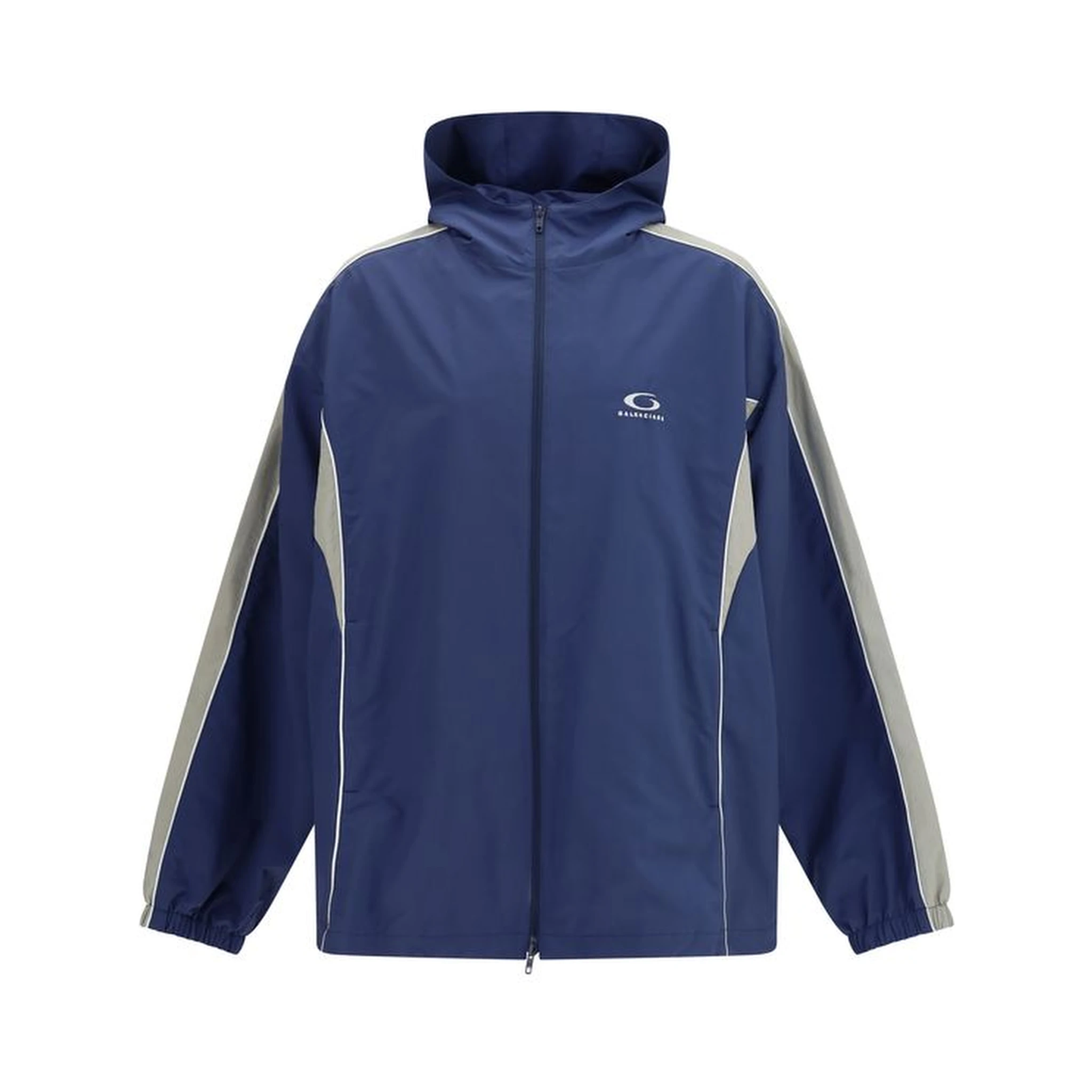 Blue Polyester Shell Jacket