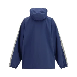 Blue Polyester Shell Jacket