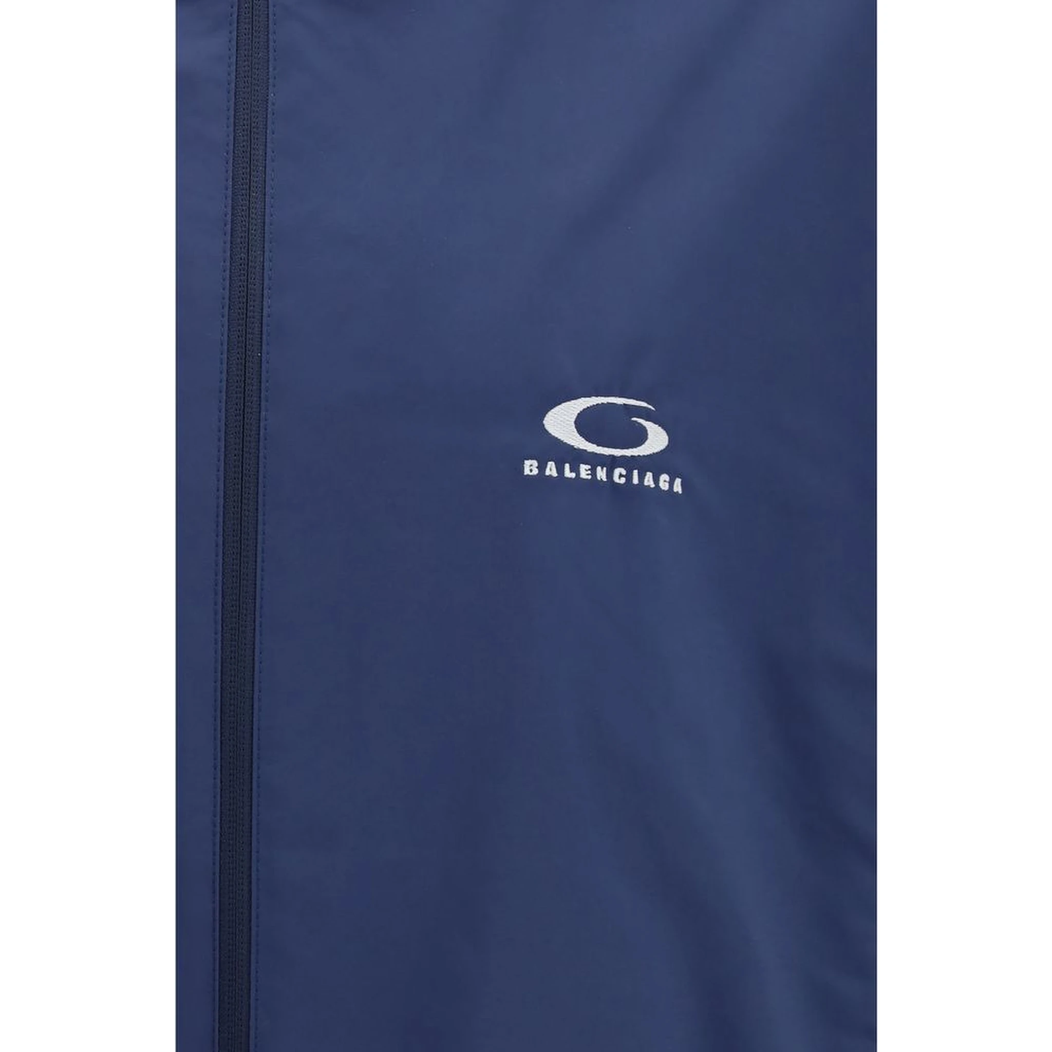 Blue Polyester Shell Jacket