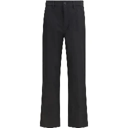 Black Cotton Chino Pants