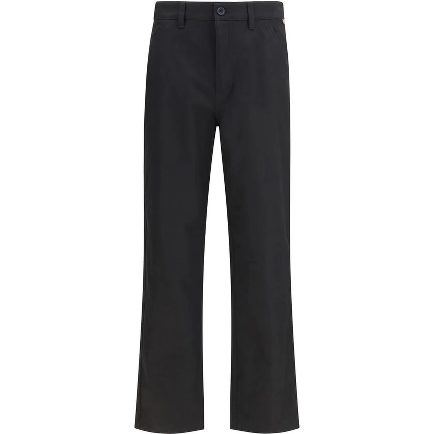 Black Cotton Chino Pants