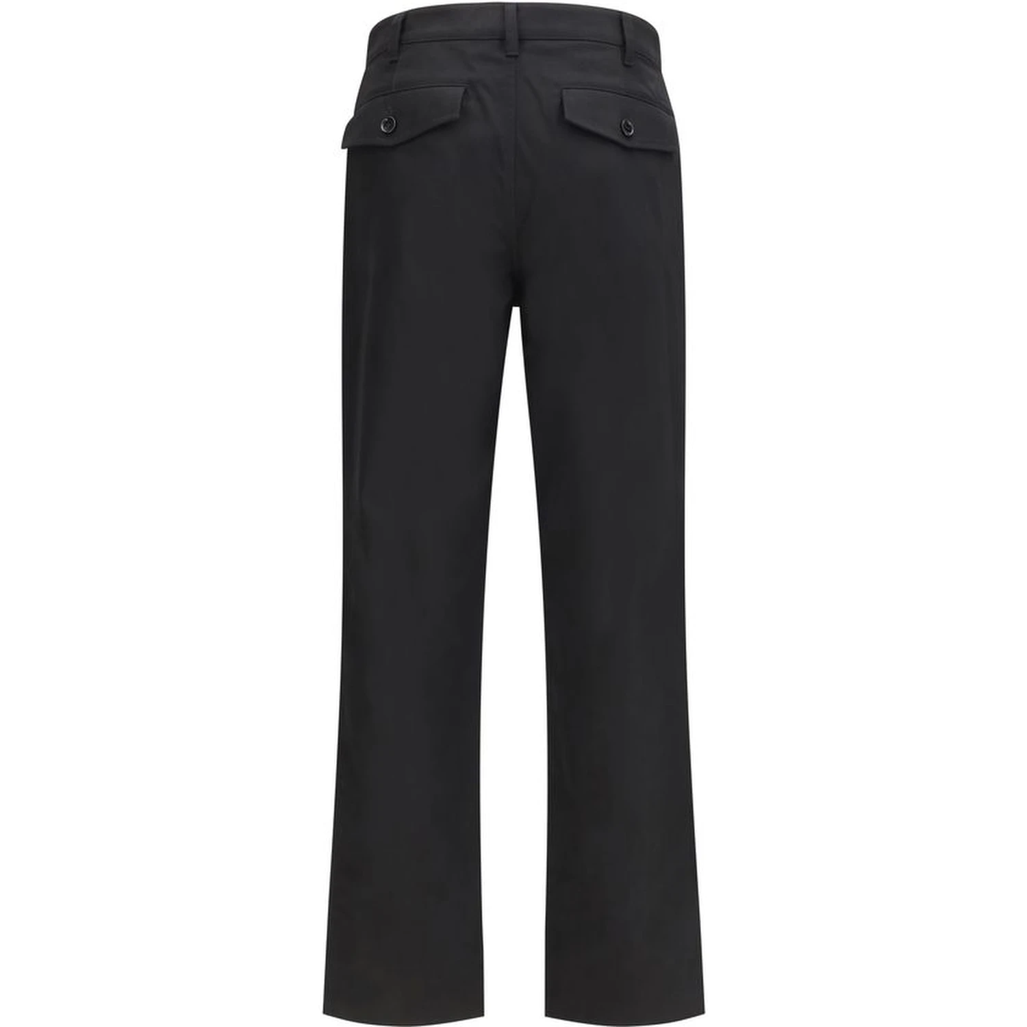 Black Cotton Chino Pants