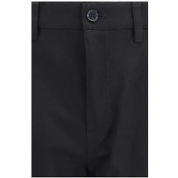 Black Cotton Chino Pants