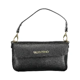 Black Polyurethane Women Handbag
