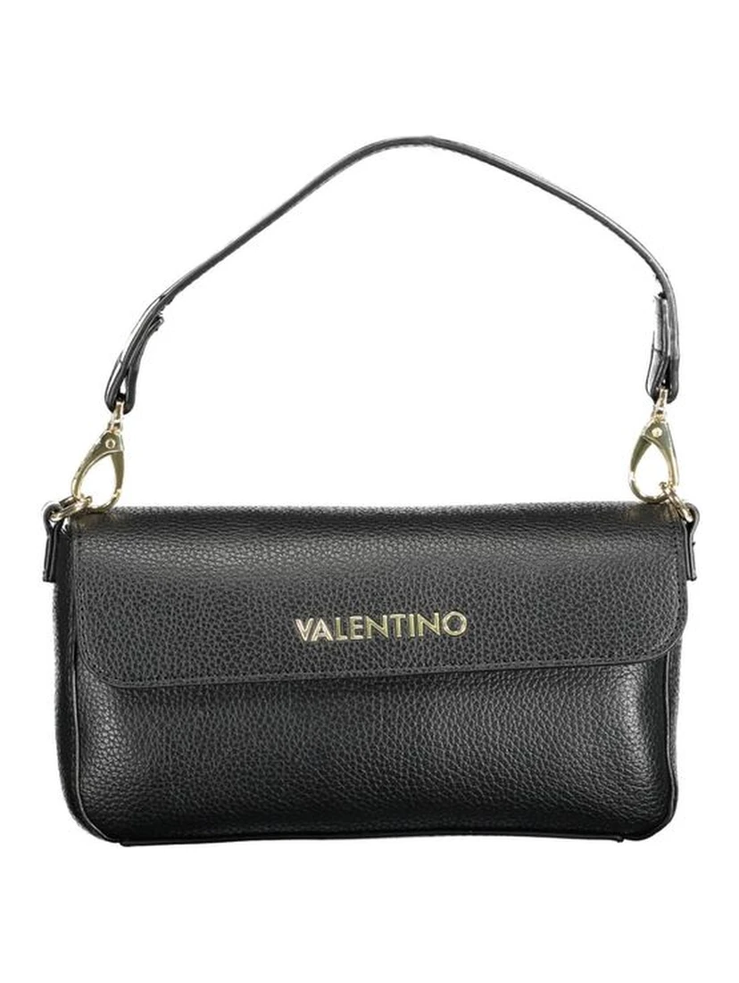 Black Polyurethane Women Handbag