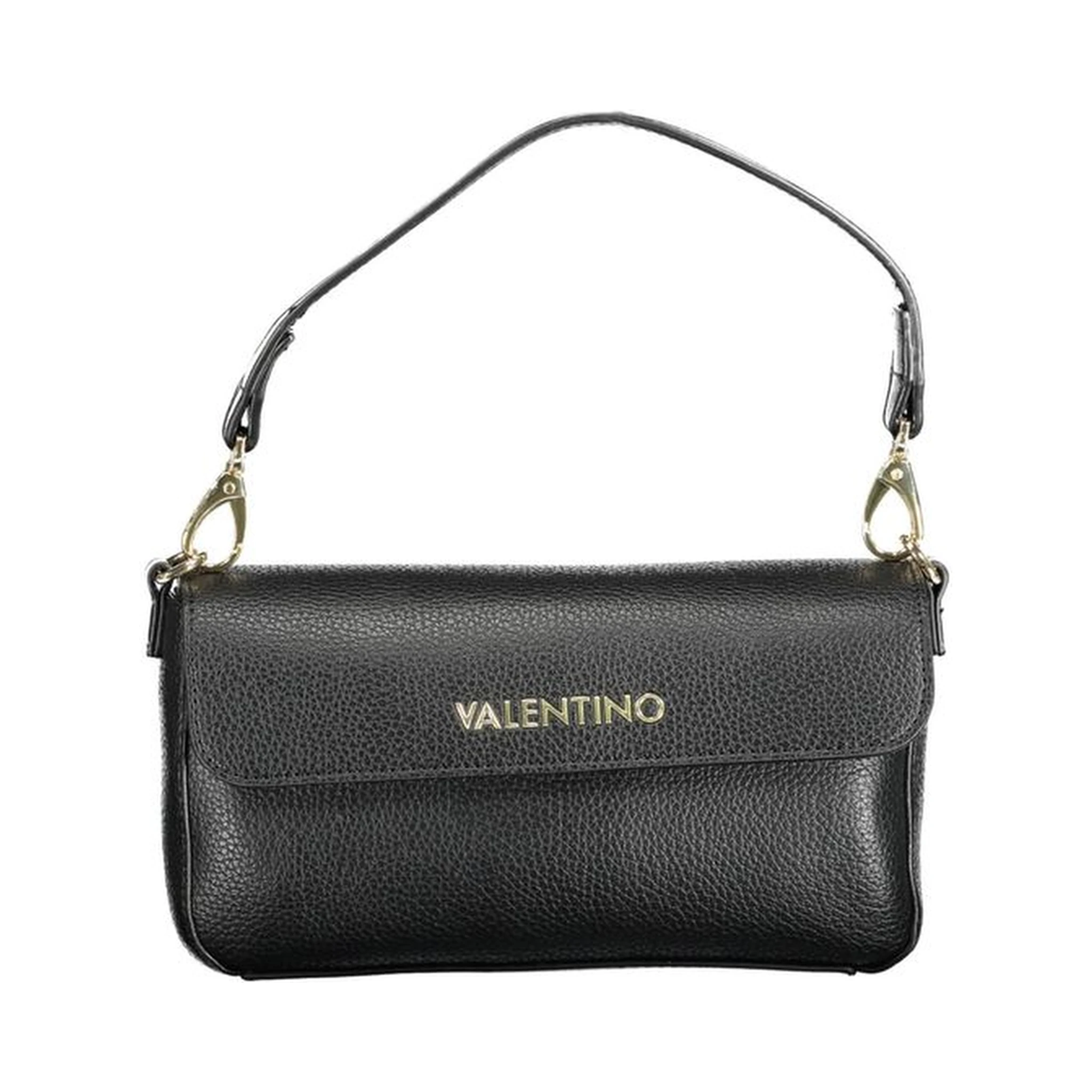 Black Polyurethane Women Handbag