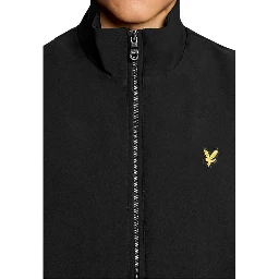 Black Polyester Sleveless Jacket