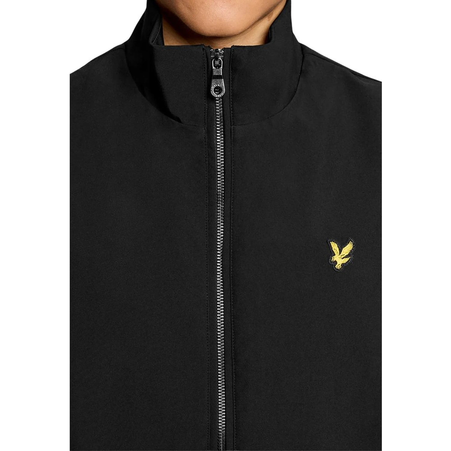 Black Polyester Sleveless Jacket