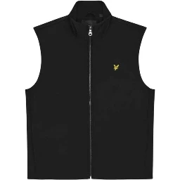 Black Polyester Sleveless Jacket