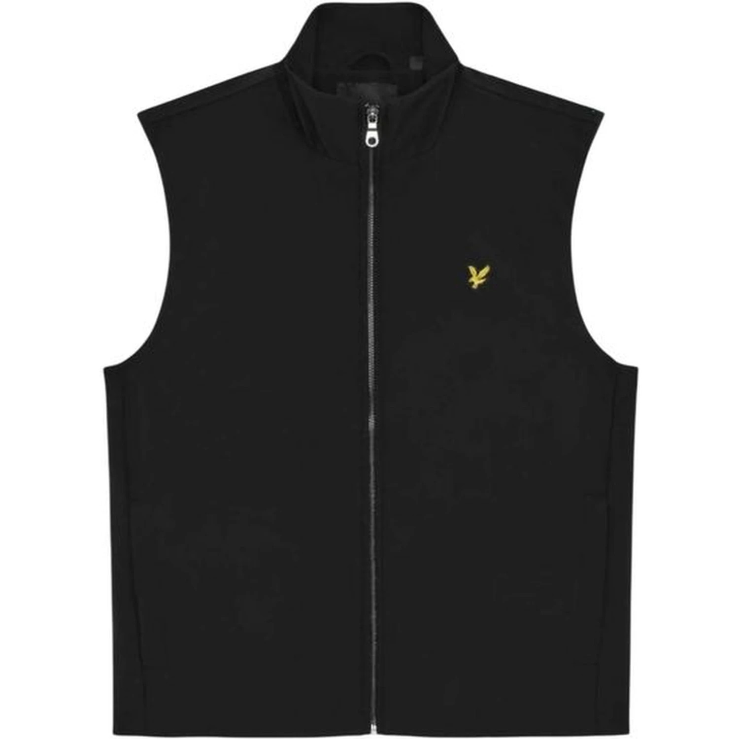 Black Polyester Sleveless Jacket