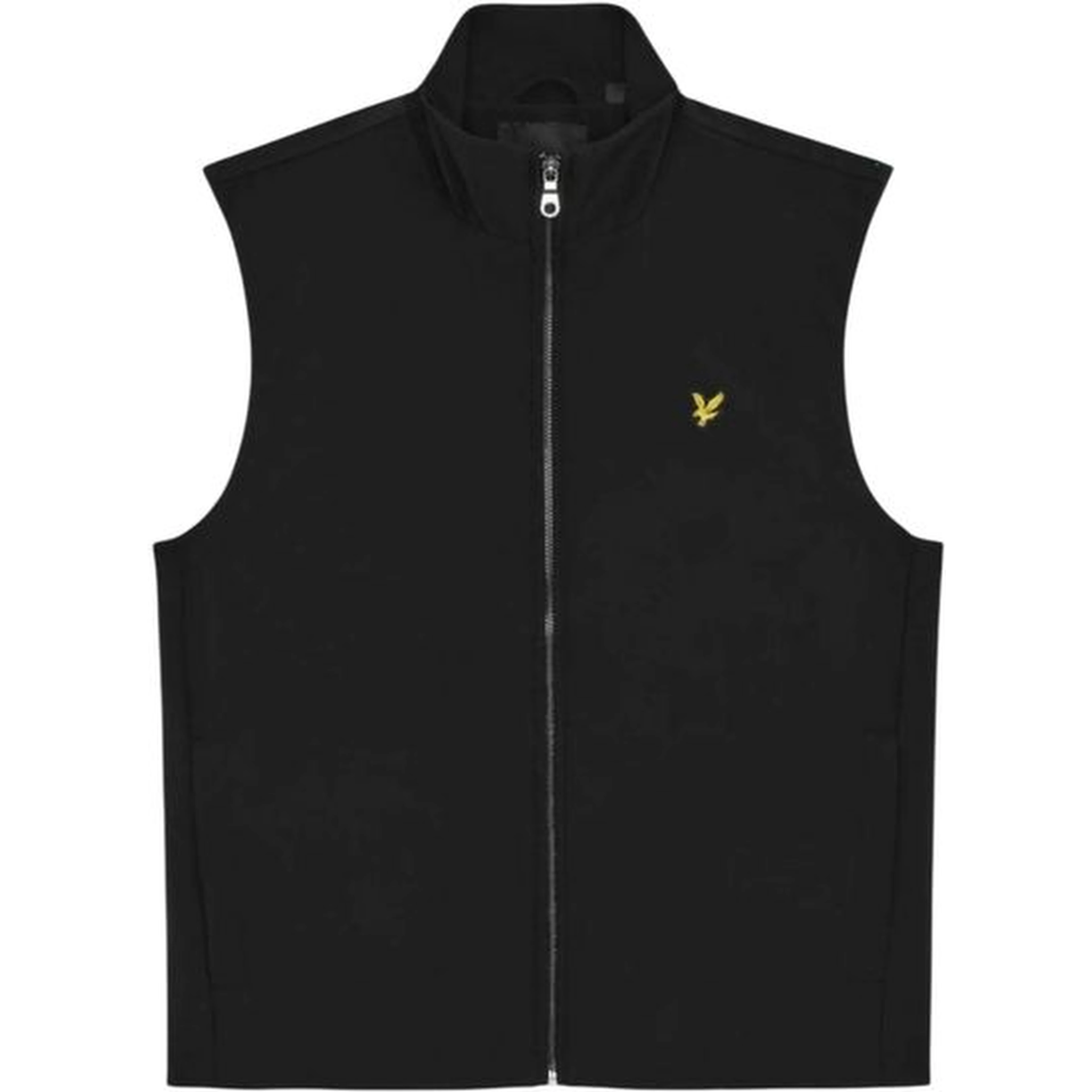 Black Polyester Sleveless Jacket