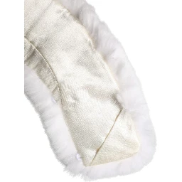 White Fur Shoulder Collar Wrap Shawl Scarf