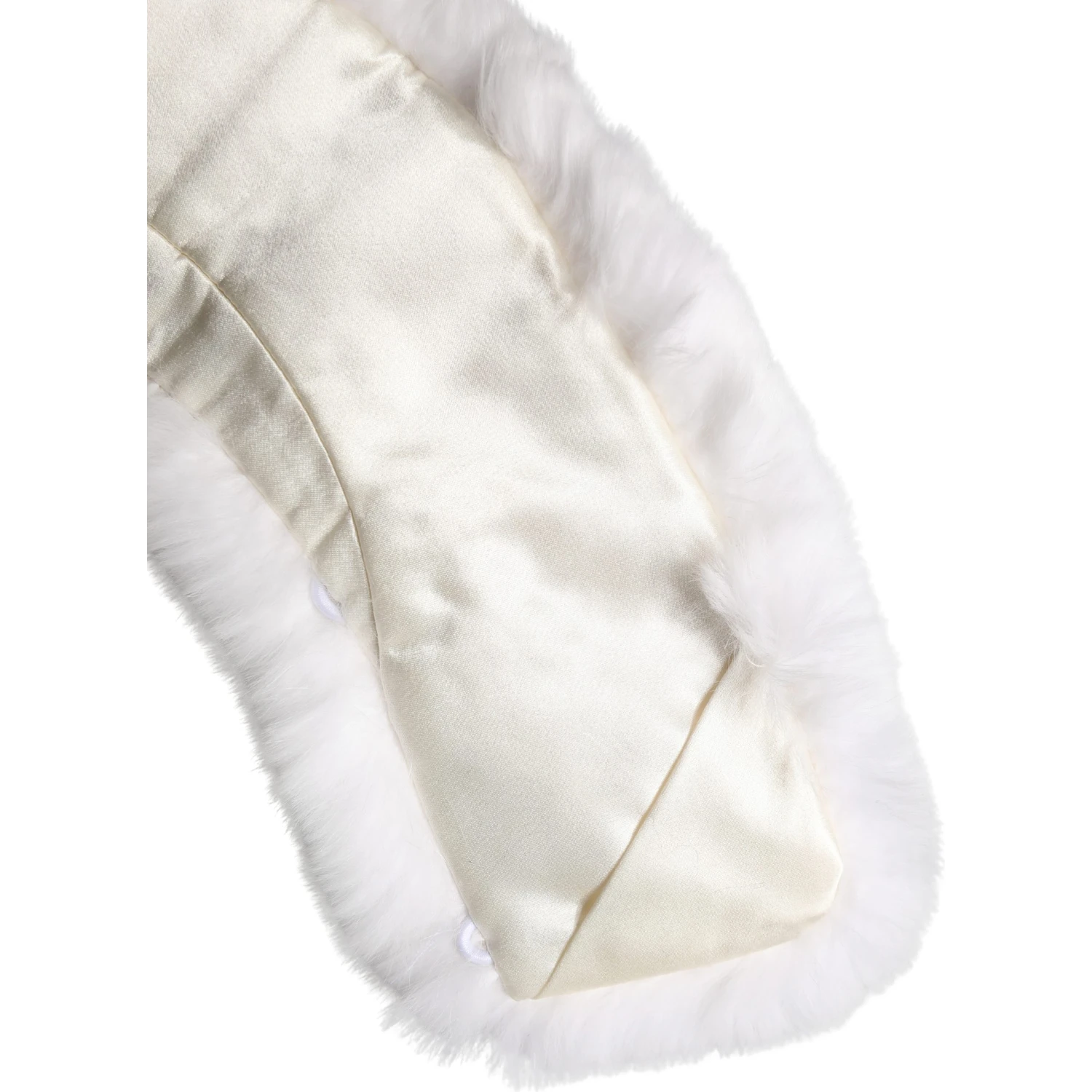 White Fur Shoulder Collar Wrap Shawl Scarf