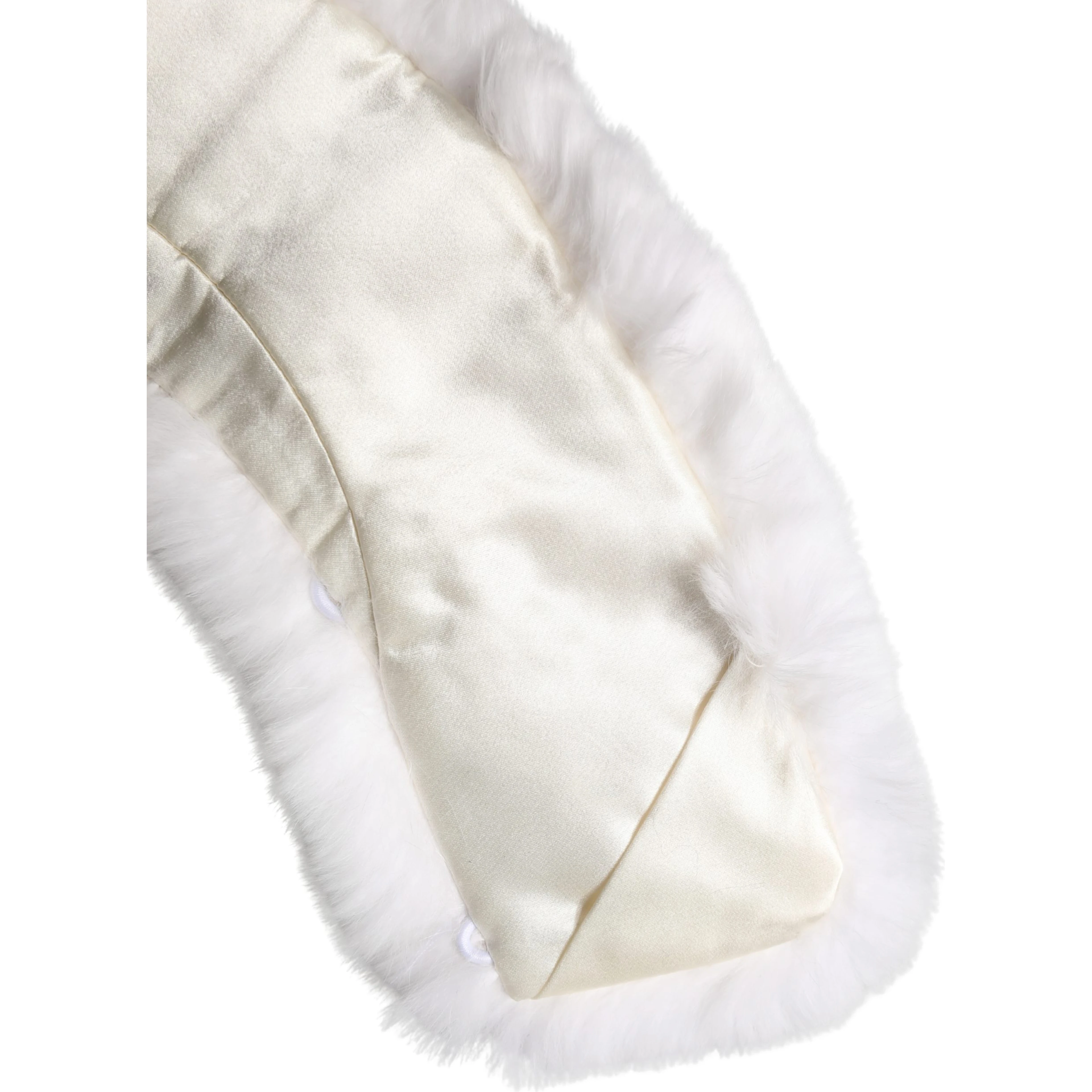 White Fur Shoulder Collar Wrap Shawl Scarf
