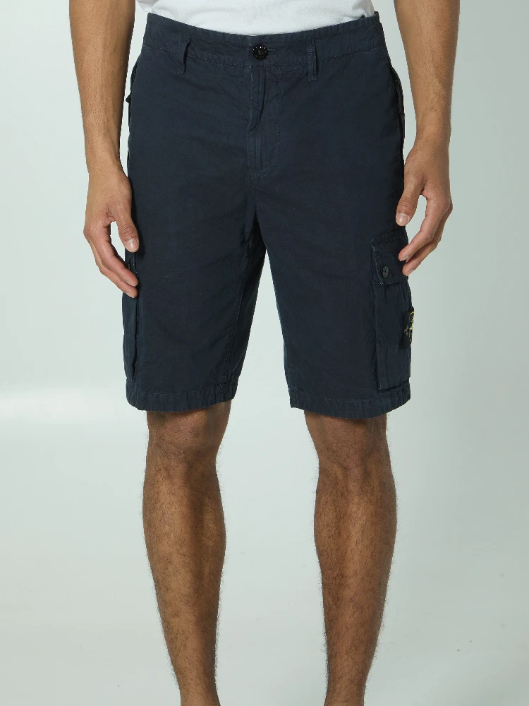 Slim bermuda navy