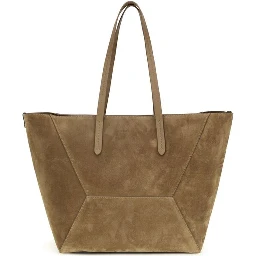 Beige Calf Leather Bos Taurus Shoulder Bag
