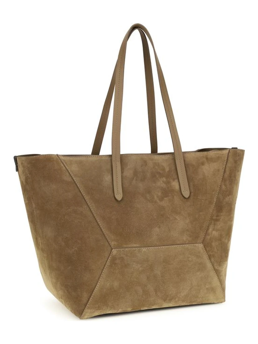 Beige Calf Leather Bos Taurus Shoulder Bag