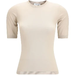 Beige Viscose T-Shirt