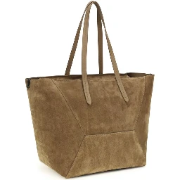 Beige Calf Leather Bos Taurus Shoulder Bag