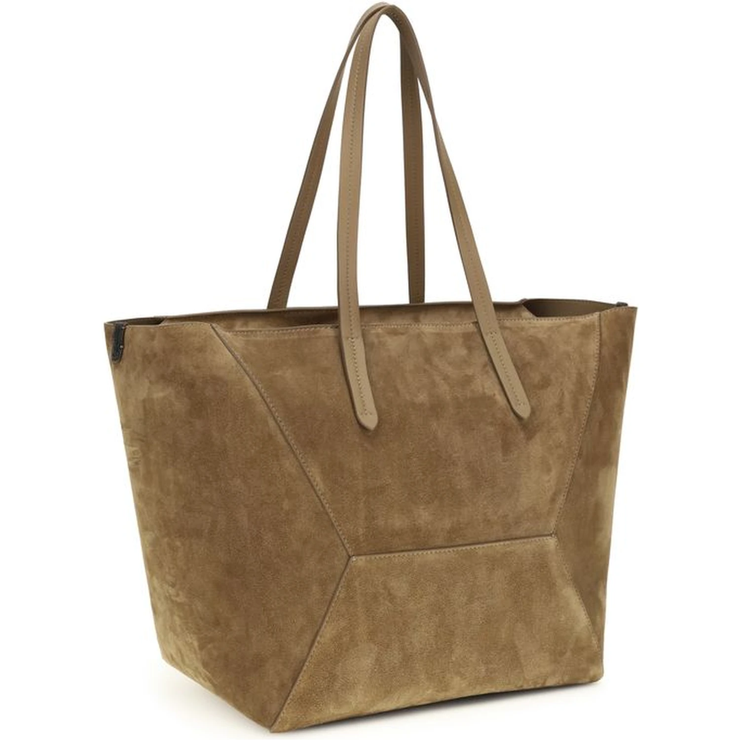 Beige Calf Leather Bos Taurus Shoulder Bag