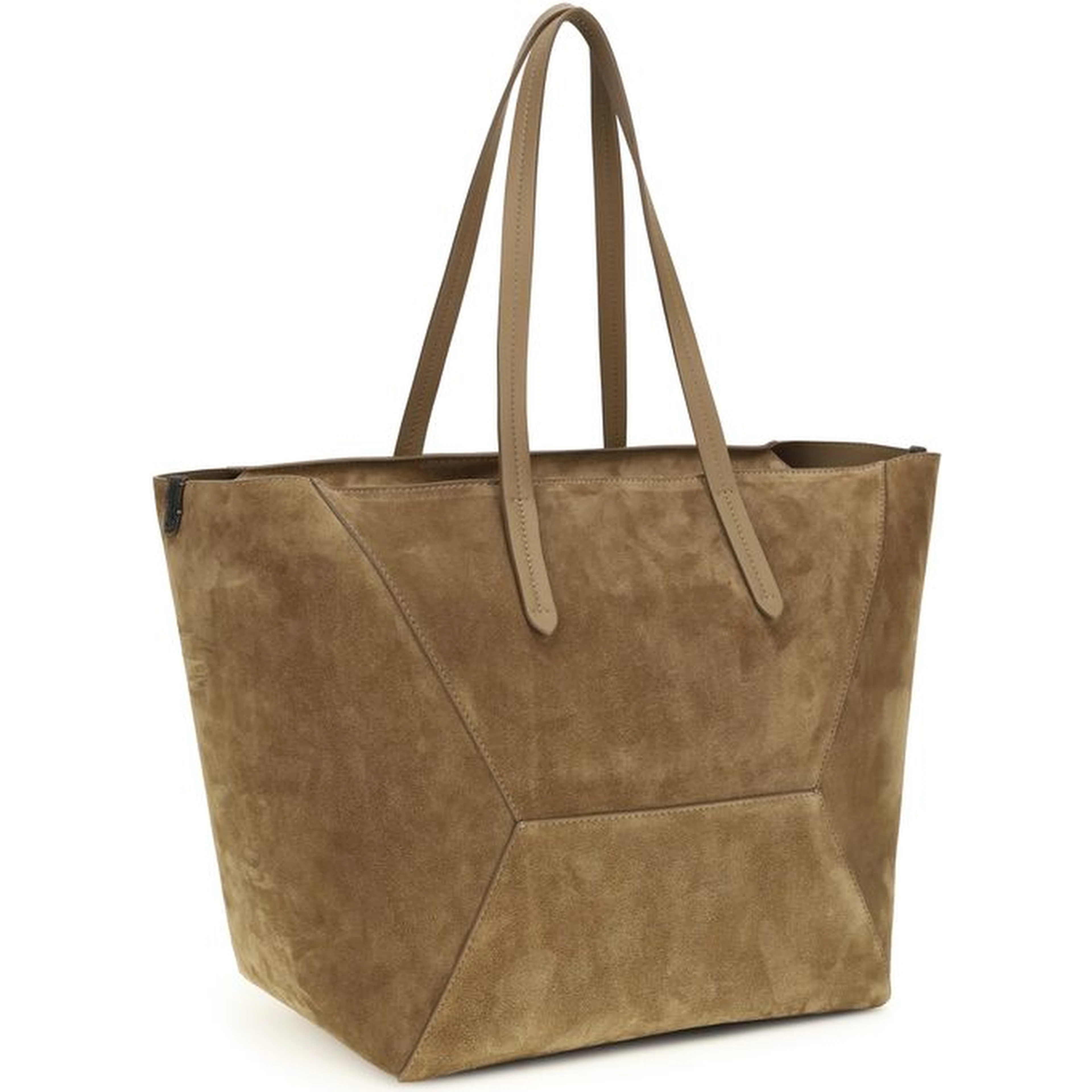 Beige Calf Leather Bos Taurus Shoulder Bag