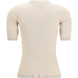 Beige Viscose T-Shirt