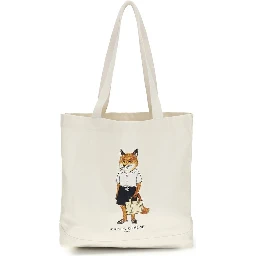 Beige Cotton Handbag
