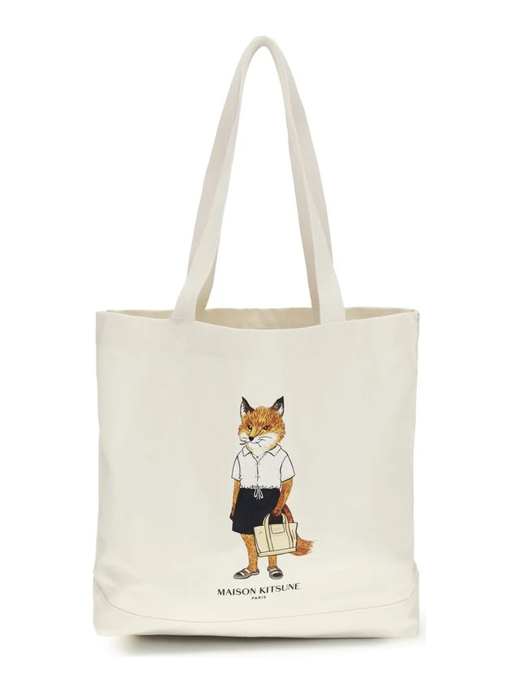 Beige Cotton Handbag